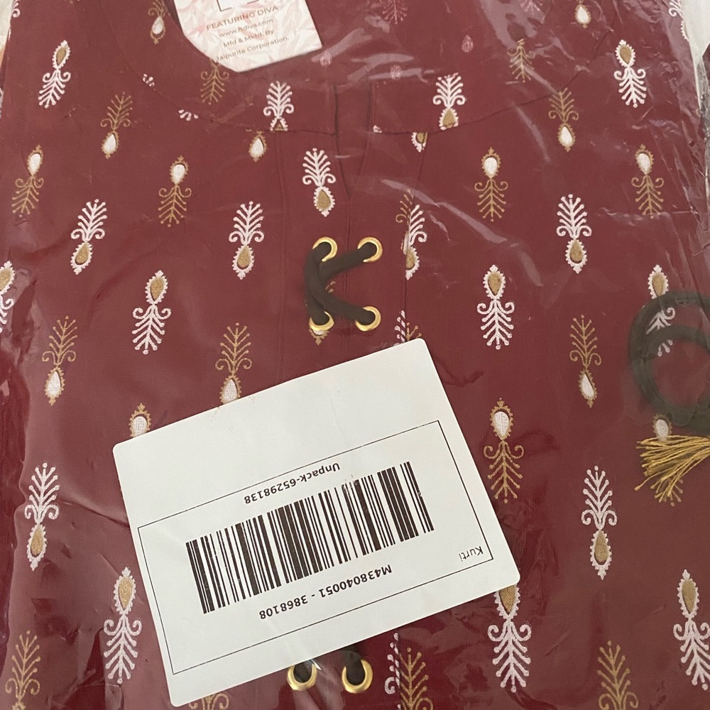 Indian garment order and can’t wear wrong size